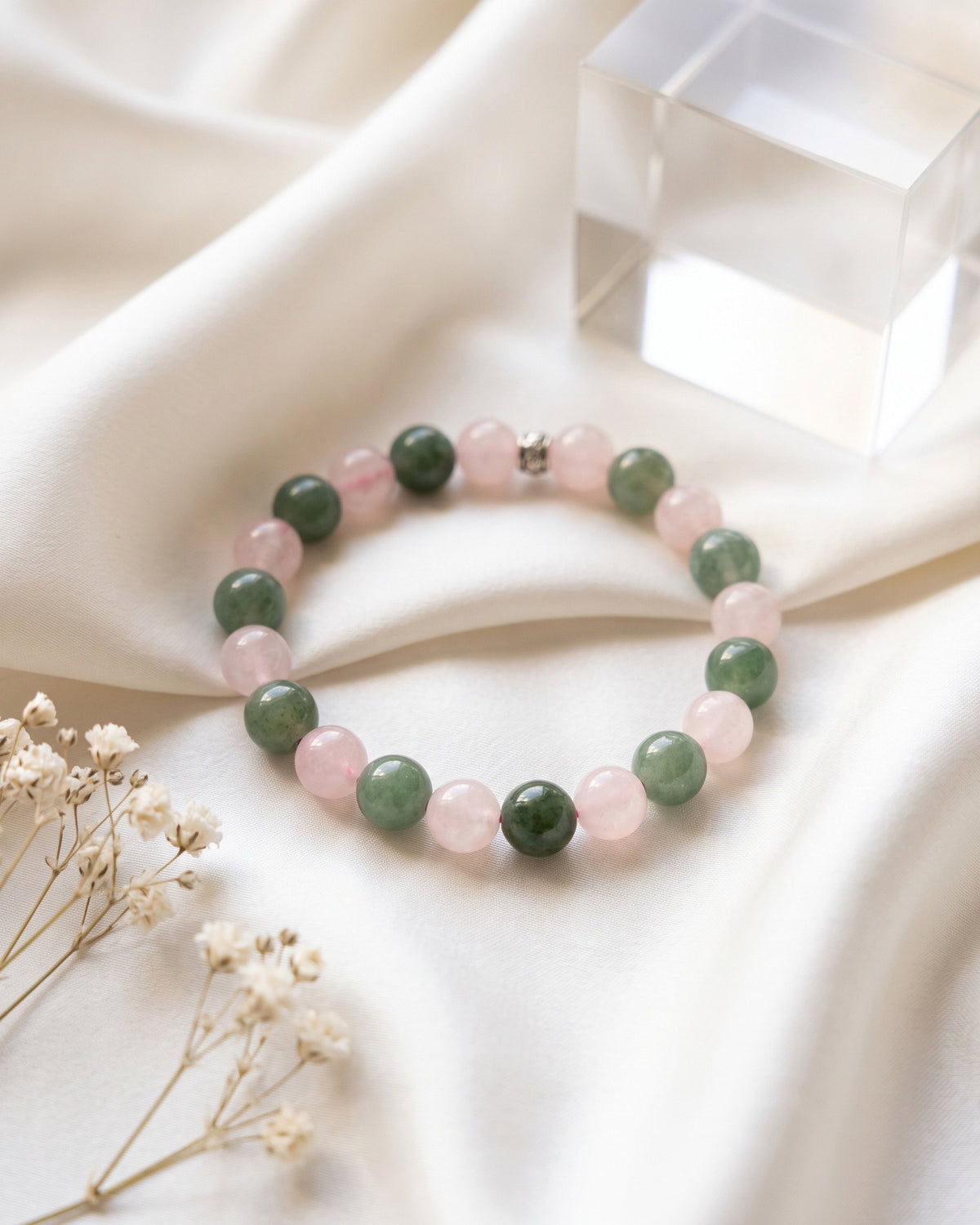 Rose Quartz & Green Aventurine