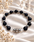 Dark Blue Goldstone, Hematite & Crystal