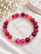 Dyed Pink Banded Agate