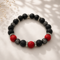 Black and Red Lava Stone