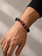 Black and Red Lava Stone